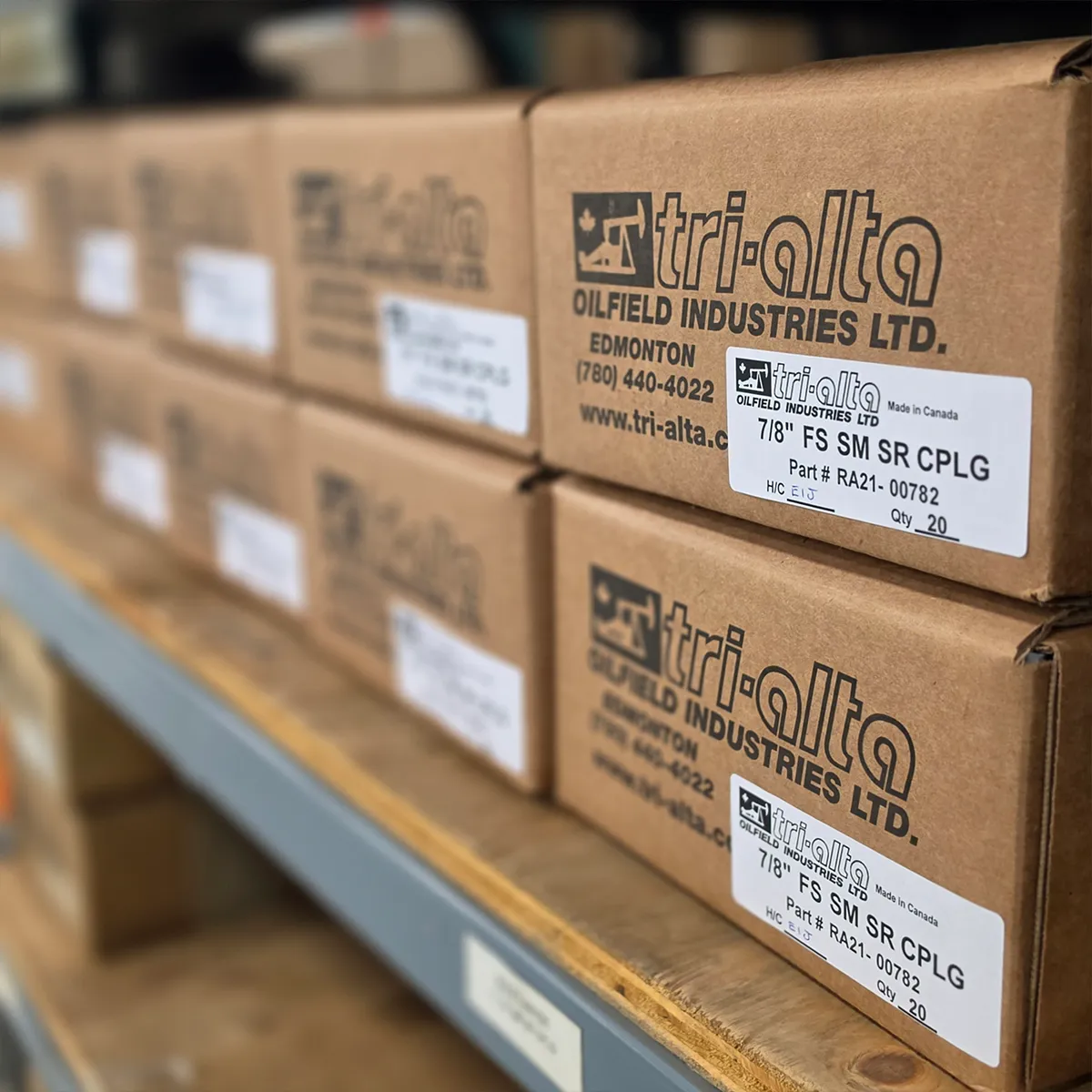 Tri-Alta Oilfield Industries packaging and shipping — Tri-Alta Oilfield Industries